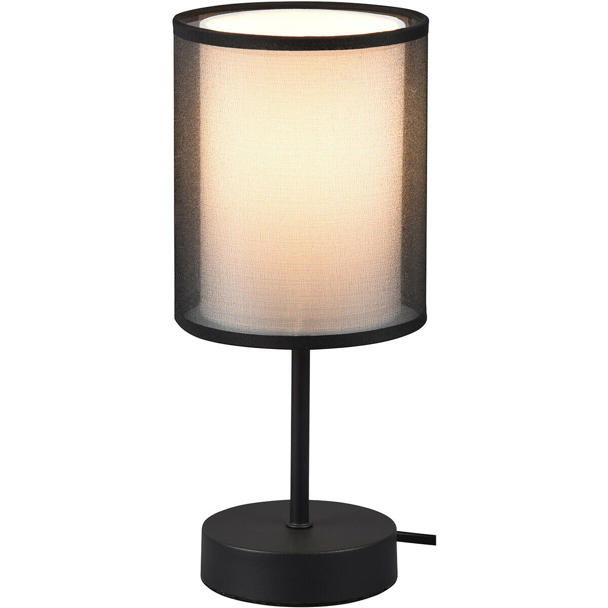 Buitenland Kapper Ondergedompeld LED Tafellamp - Tafelverlichting - Trion Bidon - E14 Fitting - Rond - Mat  Zwart - Aluminium | Qualu